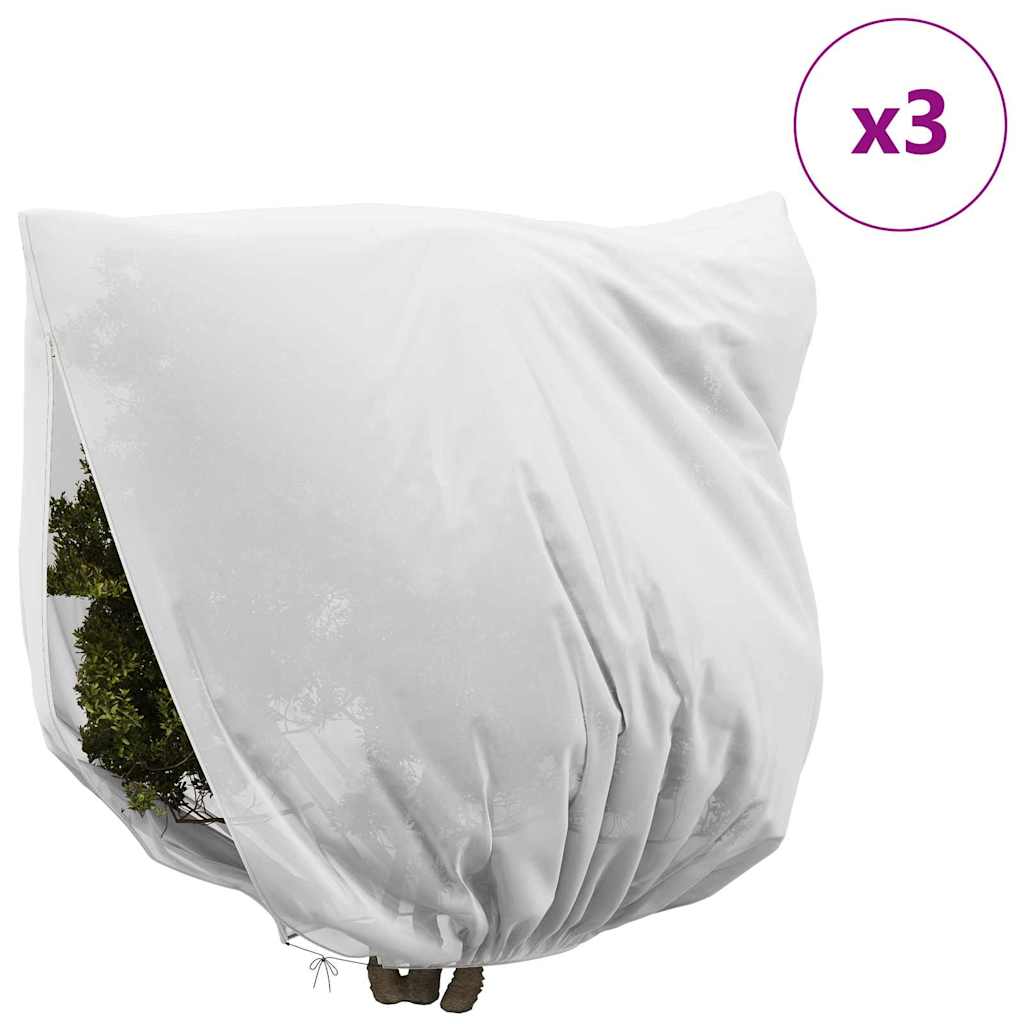 vidaXL Frost Protection Plant Fleece Covers 3 pcs White 2.5 x 3.14 m 4