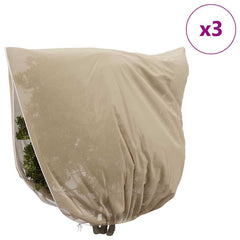 vidaXL Frost Protection Plant Fleece Covers 3 pcs Beige 3.5 x 3.93 m 4