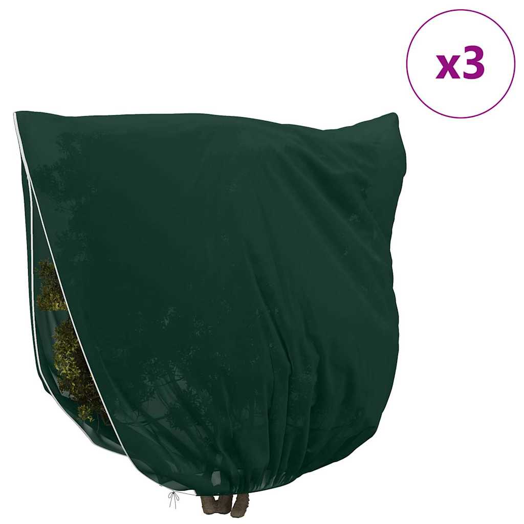 vidaXL Frost Protection Plant Fleece Covers 3 pcs Green 3.5 x 3.93 m 4