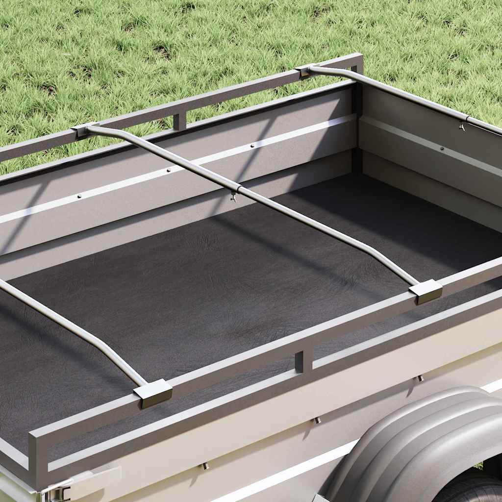 vidaXL Tarpaulin Bracket for Trailers 3 Silver 136-218 cm Aluminum 1