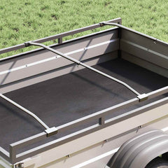 vidaXL Tarpaulin Bracket for Trailers 3 Silver 136-218 cm Aluminum 1