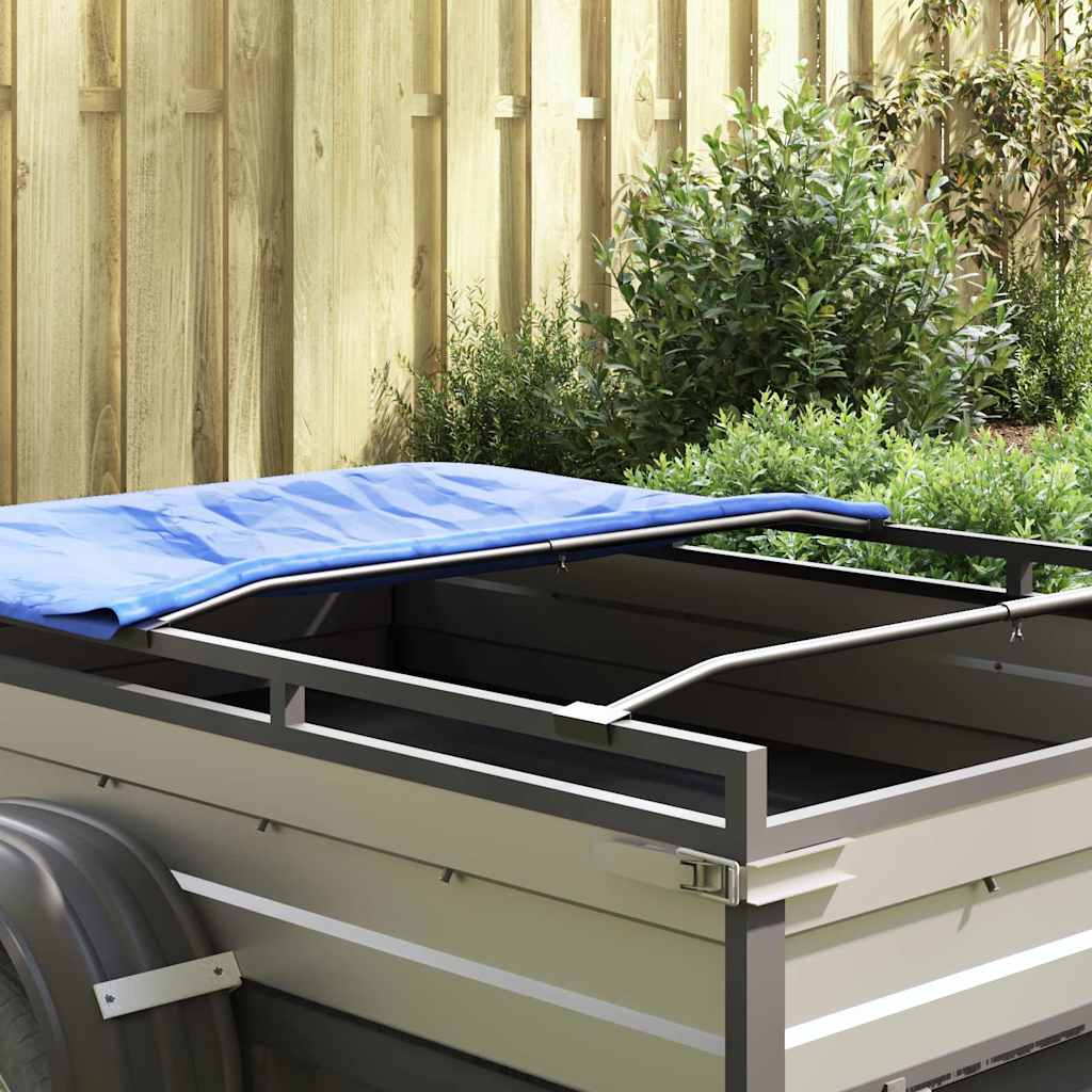vidaXL Tarpaulin Bracket for Trailers 3 Silver 136-218 cm Aluminum 4