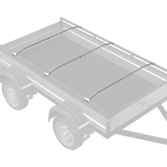 vidaXL Tarpaulin Bracket for Trailers 3 Silver 136-218 cm Aluminum 3