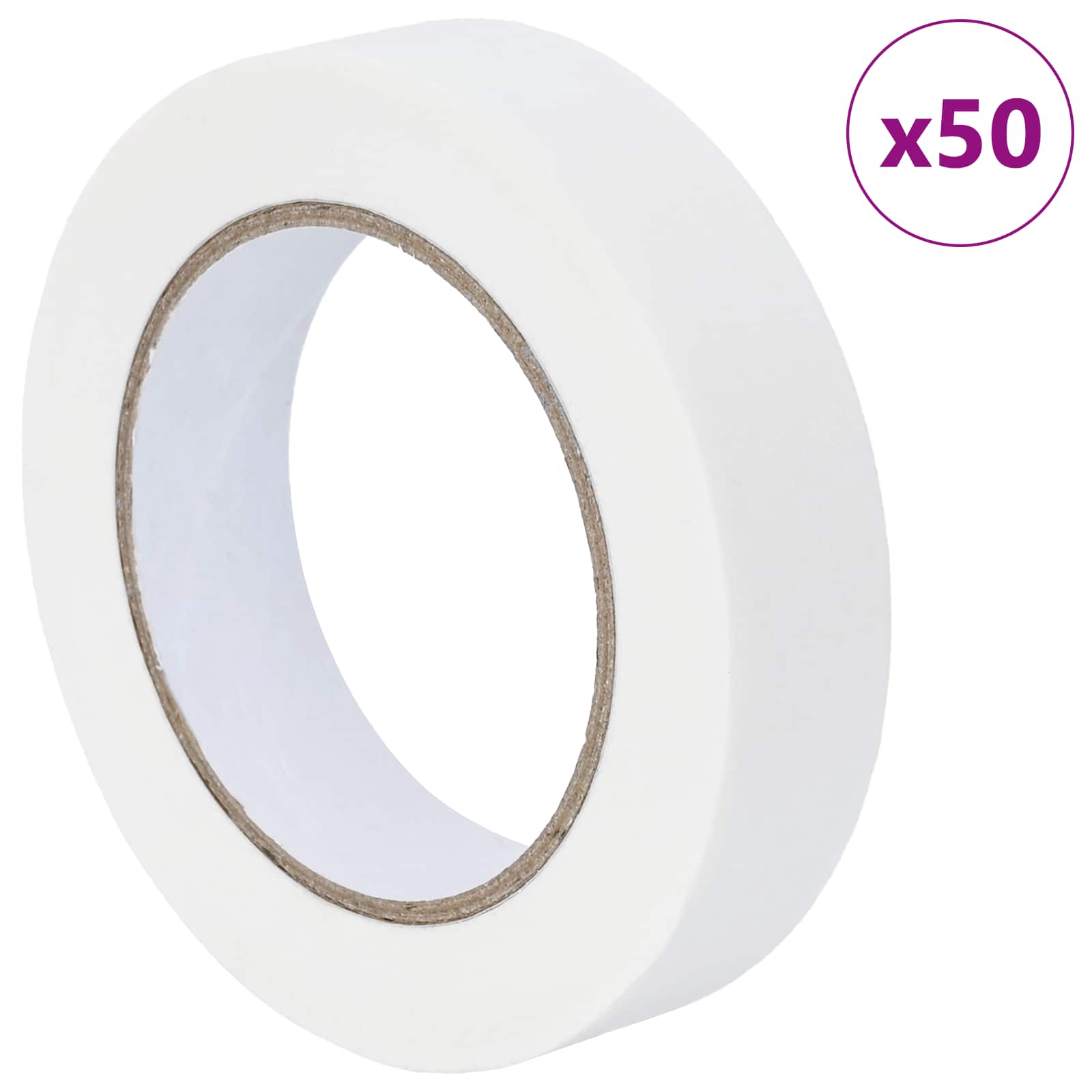 vidaXL Painter Masking Tapes 50 pcs White 25mm x 50m Paper 3