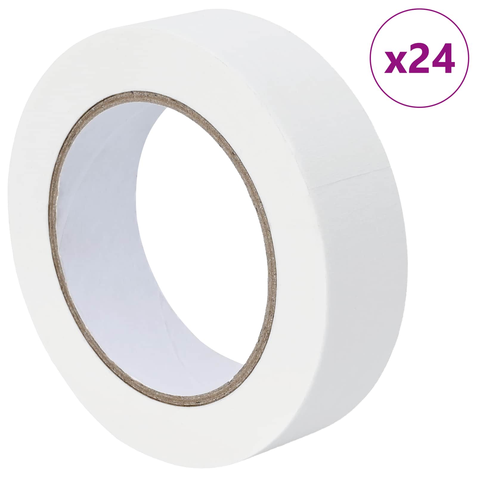 vidaXL Painter Masking Tapes 24 pcs White 30mm x 50m Paper 3