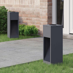 Solar Led Pathway Light 2 pcs Warm White Anthracite 18 x 18 x 50 cm