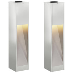 vidaXL Solar Led Pathway Light 2 pcs Warm White 18 x 18 x 80 cm 2