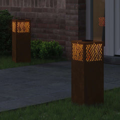 vidaXL Solar LED Pathway Light 2 pcs Warm White 18 x 18 x 50 cm 3