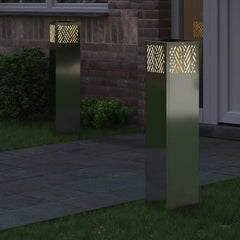vidaXL Solar LED Pathway Light 2 pcs Warm White 18 x 18 x 80 cm 3