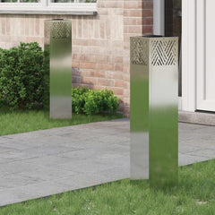 vidaXL Solar LED Pathway Light 2 pcs Warm White 18 x 18 x 80 cm 1