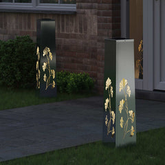 Solar LED Pathway Light 2 pcs Warm White 18 x 18 x 80 cm Branch pattern Galvanized steel