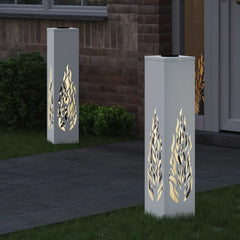 vidaXL Solar LED Pathway Light 2 pcs Warm White 18 x 18 x 80 cm 3