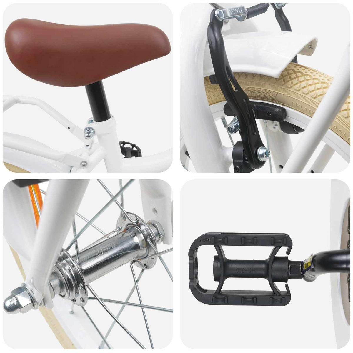 Kids Bike for 2-4 Years Old White 12 inches