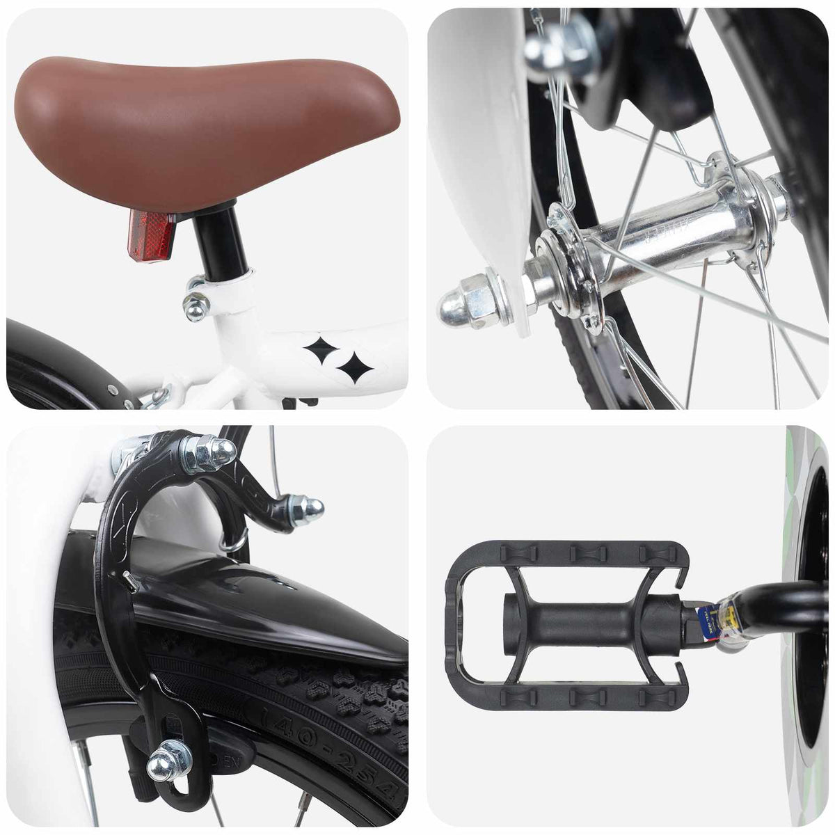 Kids Bike for 2-4 Years Old White 12 inches