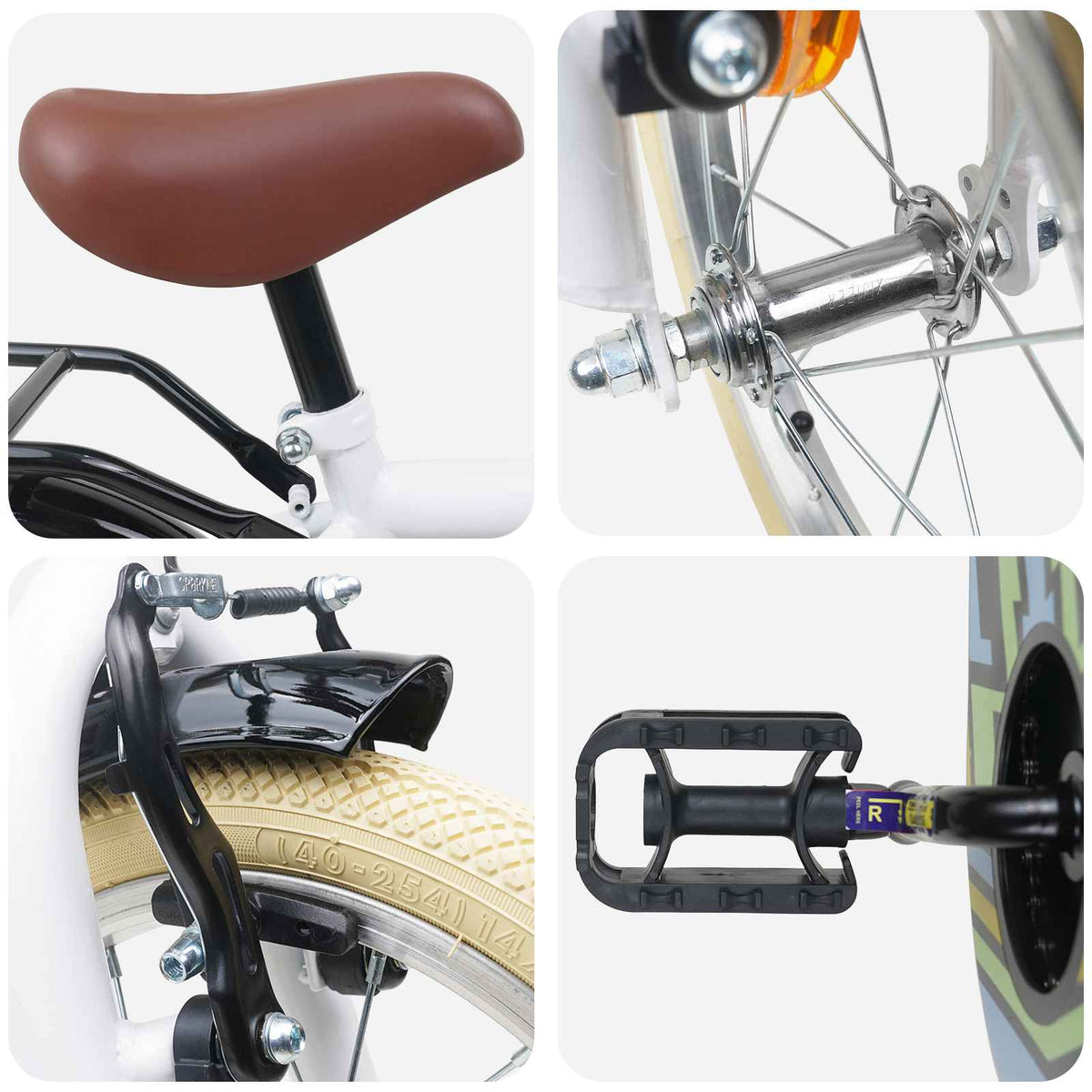 Kids Bike for 2-4 Years Old White 12 inches