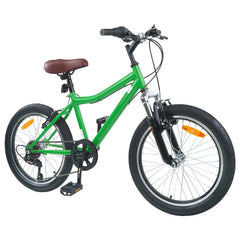 Kids Bike 6-Speed for 6-11 Years Old Green 24 inches