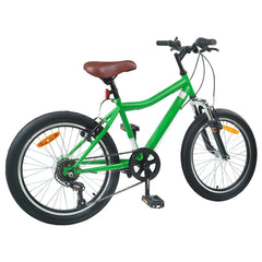 Kids Bike 6-Speed for 6-11 Years Old Green 24 inches