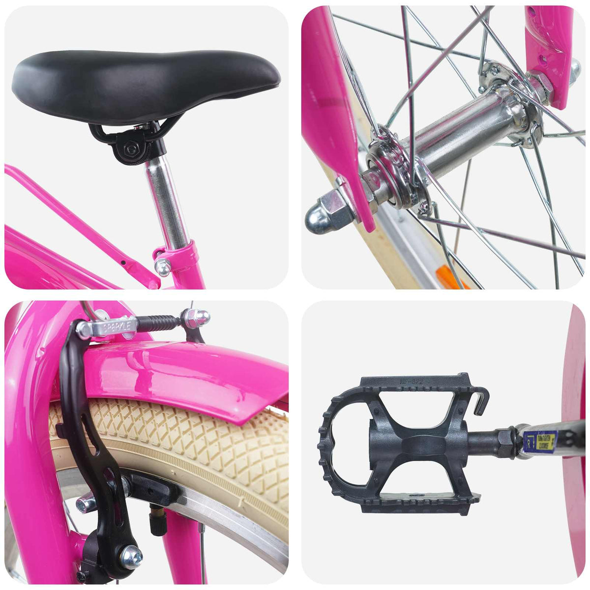 Kids Bike for 8-12 Years Old Pink 24 inches