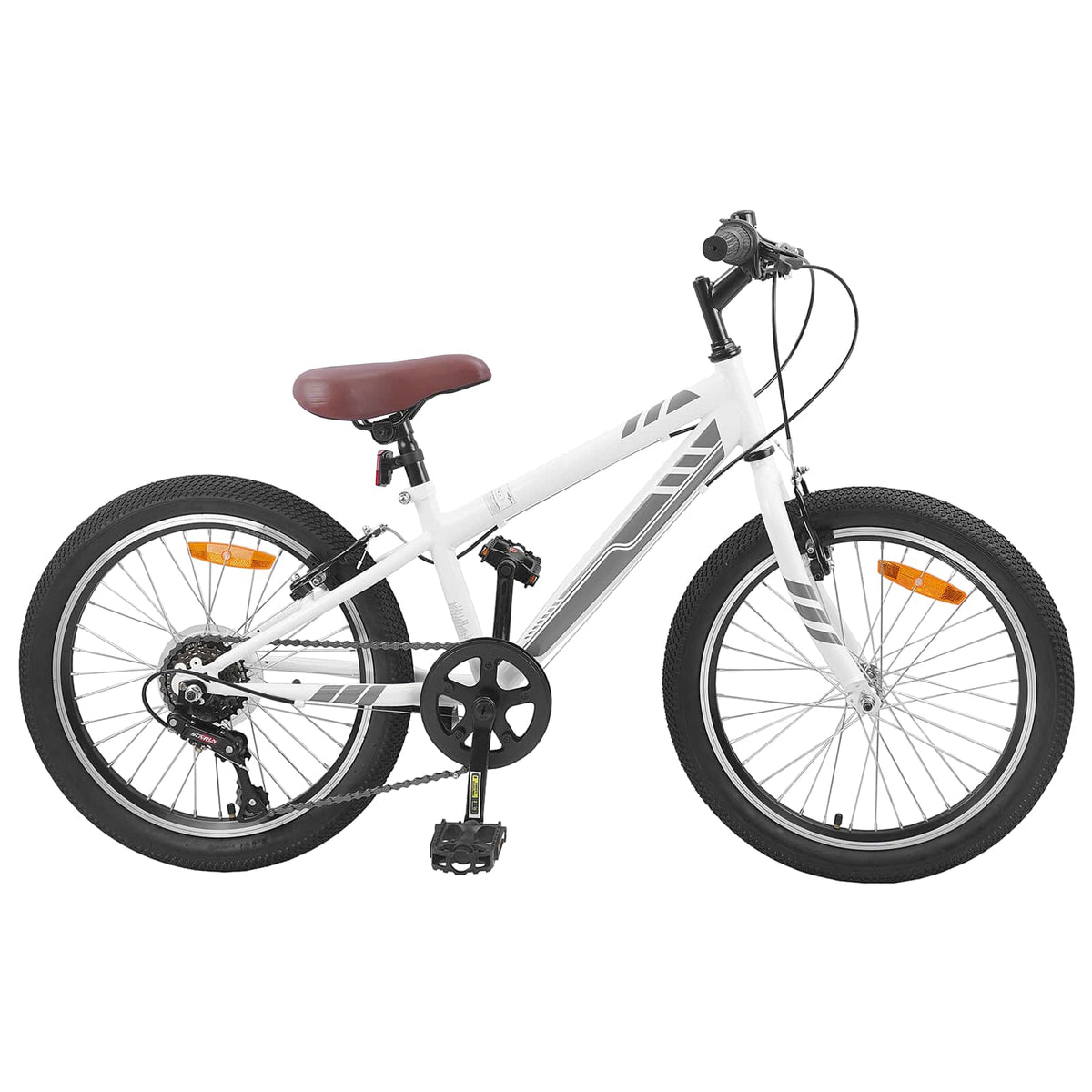 Mountain Bike 6-Speed for 5-8 Years Old White 20 inches