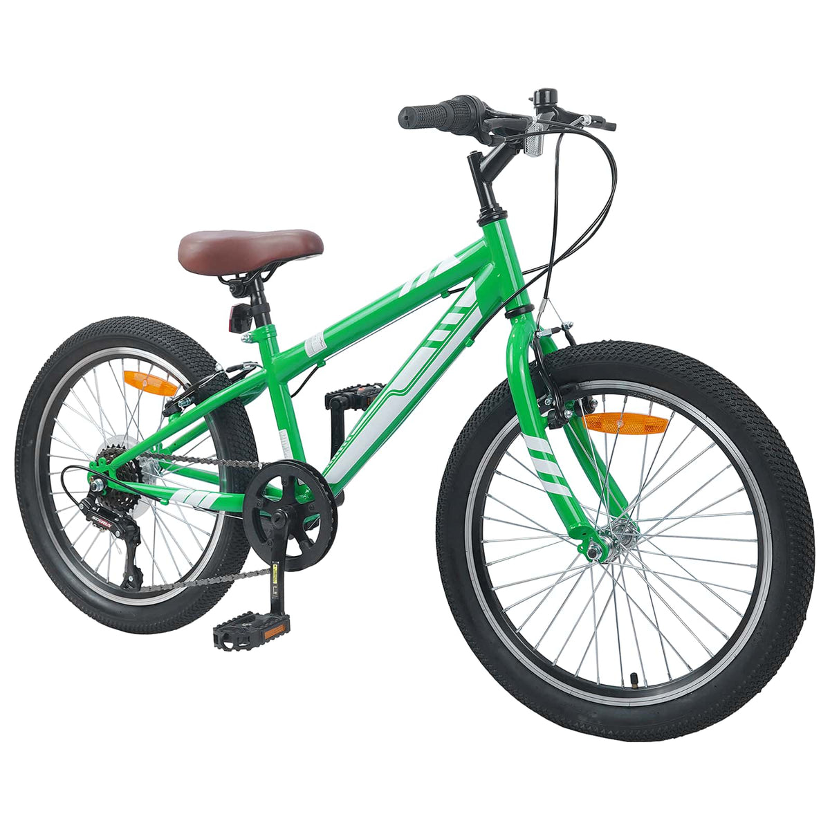 Mountain Bike 6-Speed for 5-8 Years Old Green 20 inches
