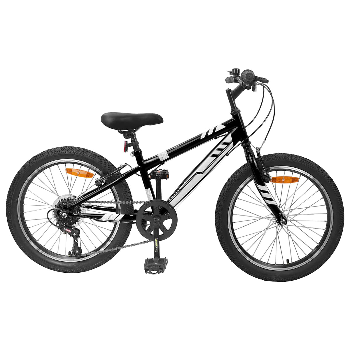 Mountain Bike 6-Speed for 5-8 Years Old Black 20 inches