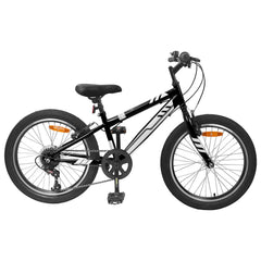 Mountain Bike 6-Speed for 5-8 Years Old Black 20 inches