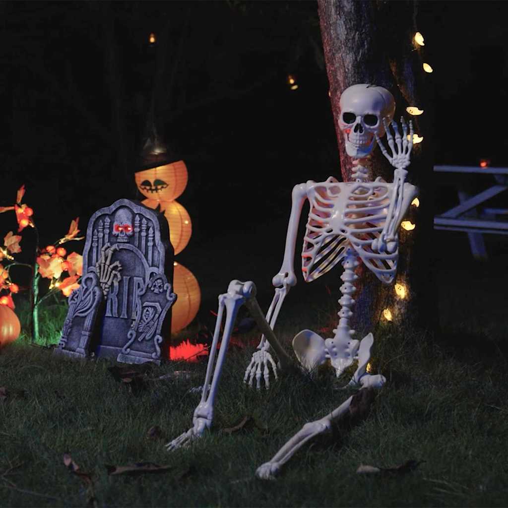 vidaXL Halloween Skeleton 2 pcs White 85 cm Polypropylene 1