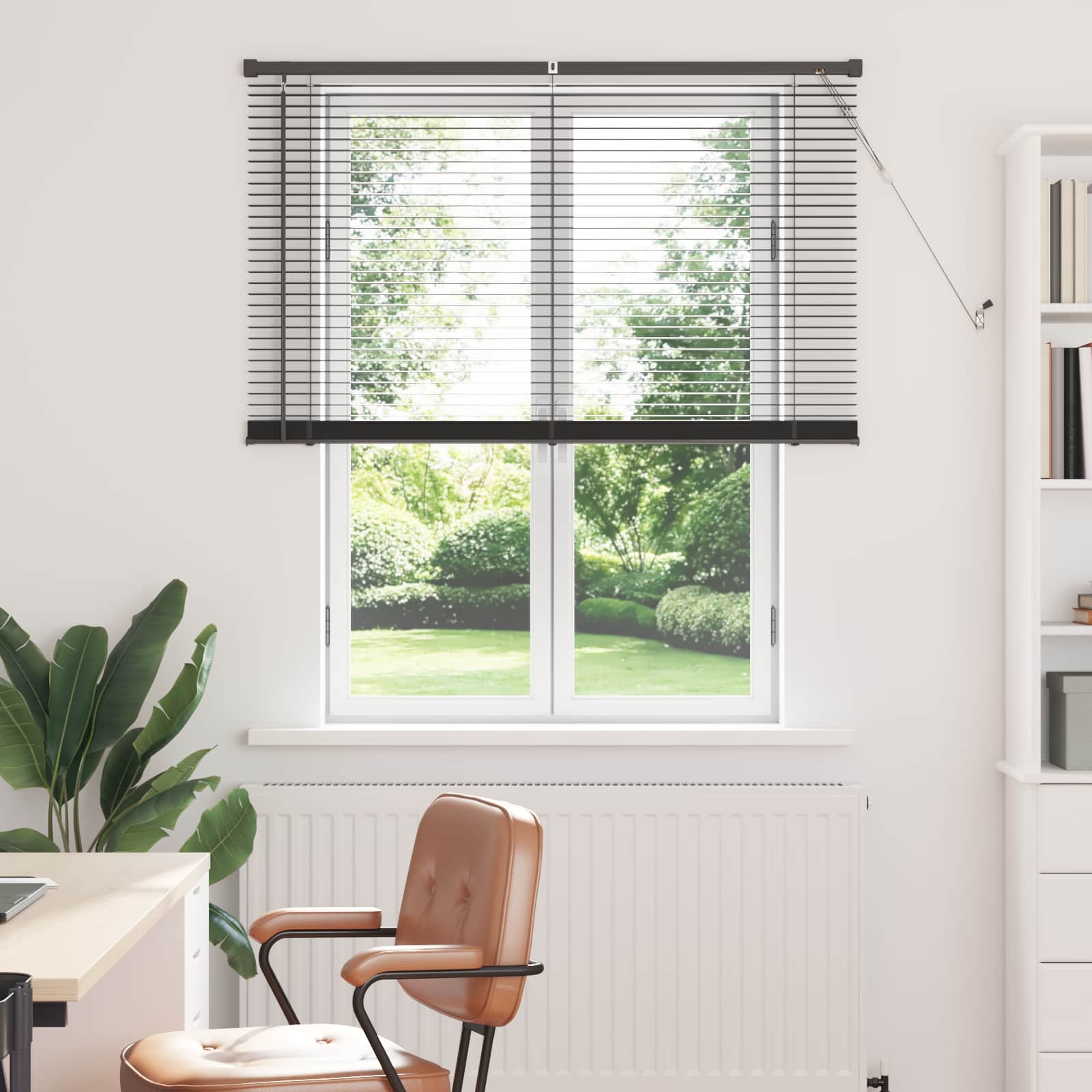 vidaXL Venetian Blind Silver Grey 150 x 120 cm 25 mm PVC 1
