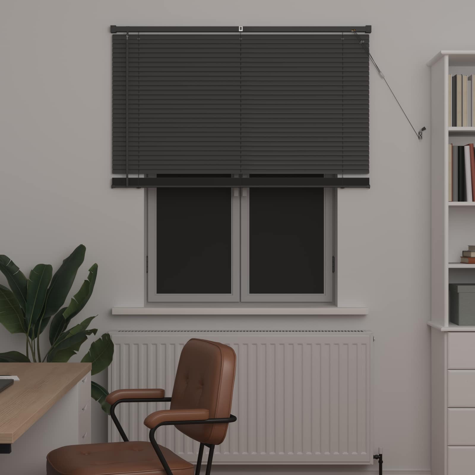 vidaXL Venetian Blind Silver Grey 150 x 120 cm 25 mm PVC 3