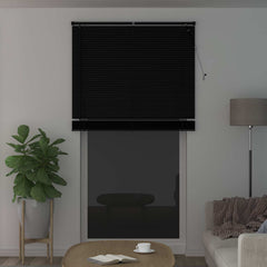 vidaXL Venetian Blind Black 213 x 120 cm 25 mm PVC 3
