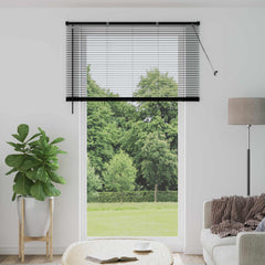 vidaXL Venetian Blind Black 213 x 160 cm 25 mm PVC 1