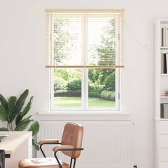 vidaXL Venetian Blind Light Brown with Pattern 150 x 90 cm 25 mm PVC 1