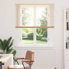 vidaXL Venetian Blind Light Brown with Pattern 150 x 120 cm 25 mm PVC 1