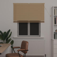 vidaXL Venetian Blind Light Brown with Pattern 150 x 120 cm 25 mm PVC 3