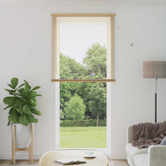 vidaXL Venetian Blind Light Brown with Pattern 213 x 100 cm 25 mm PVC 1