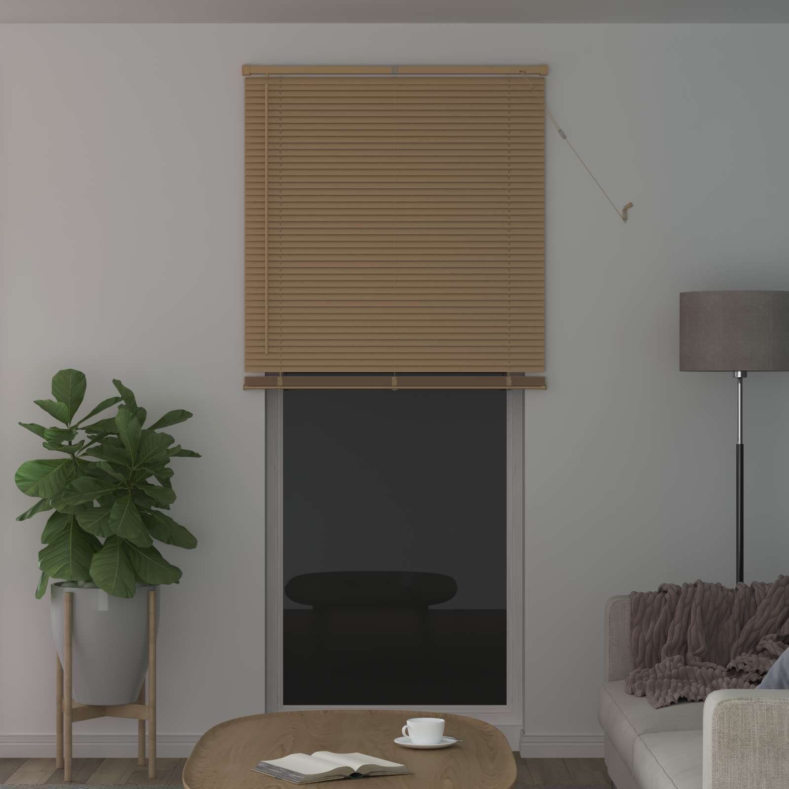vidaXL Venetian Blind Light Brown with Pattern 213 x 100 cm 25 mm PVC 3
