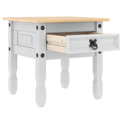 vidaXL End Table CORONA White 50 x 50 x50 cm Solid Pine Wood 5