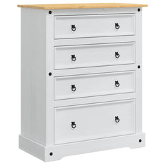 vidaXL Storage Chests Corona White 92 x 48 x 114 cm Solid Pine Wood 2