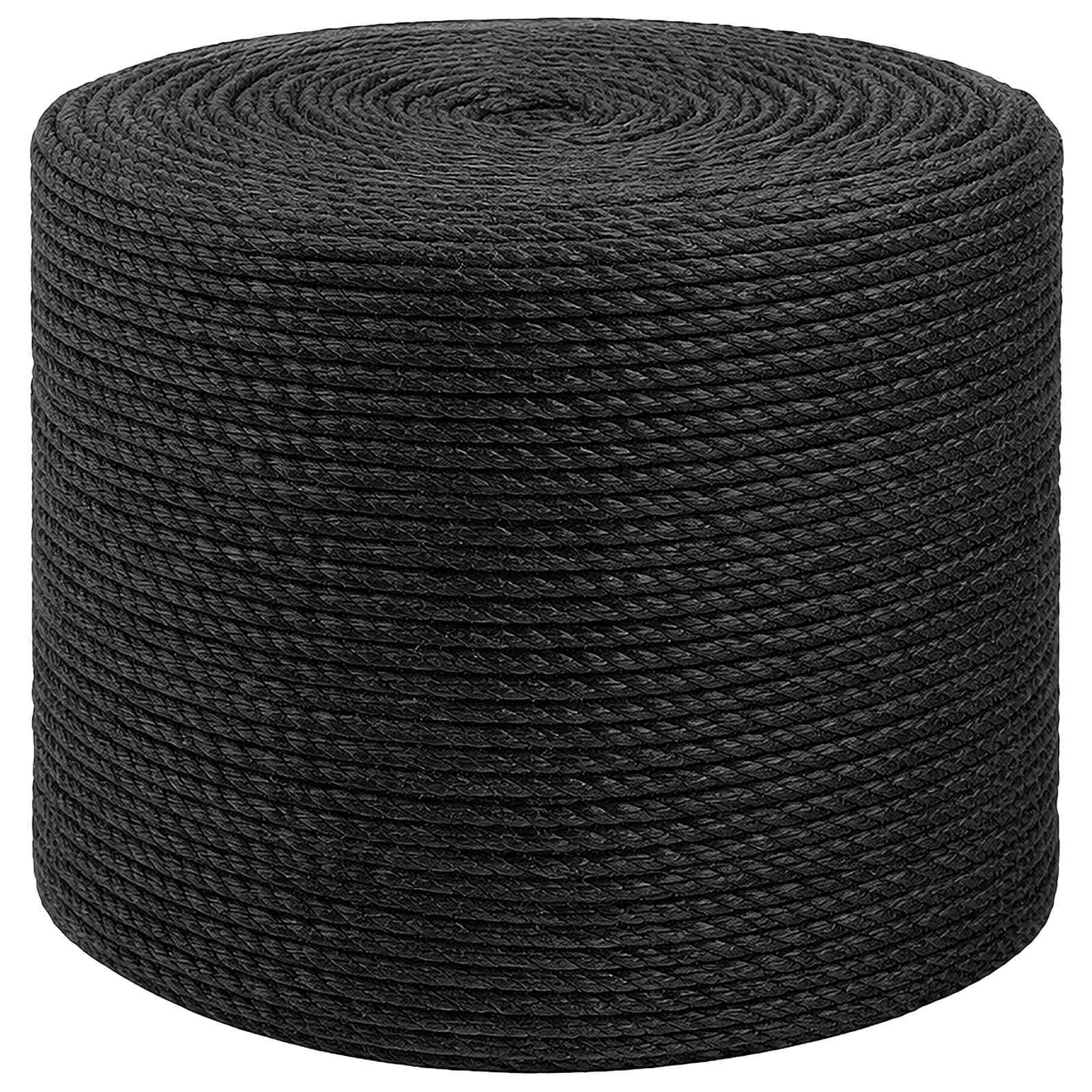 vidaXL Jute Rope 8 mm Black 100% Tossa jute 2