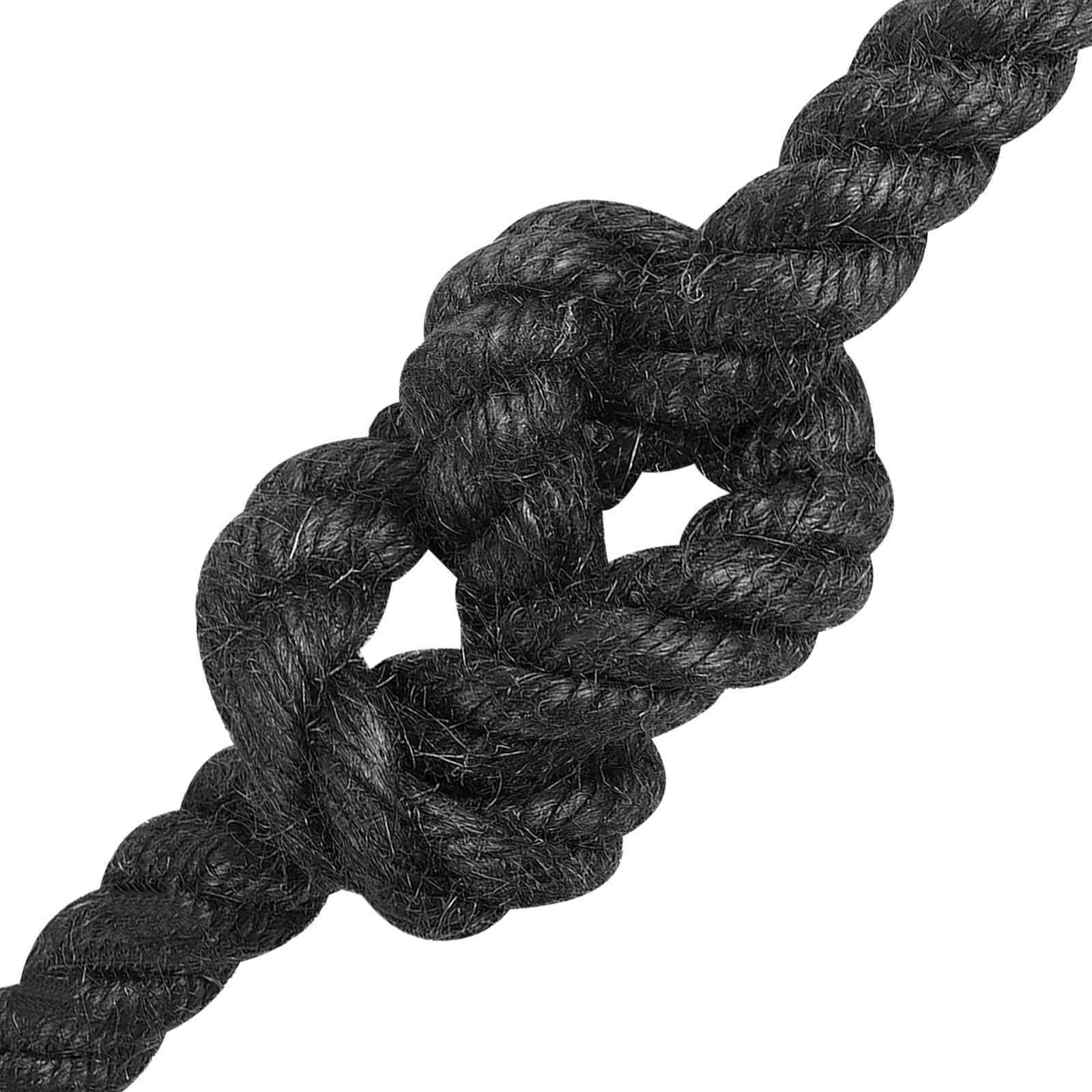vidaXL Jute Rope 12 mm Black 100% Tossa jute 4