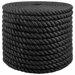 vidaXL Jute Rope 16 mm Black 100% Tossa jute 2