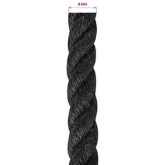 vidaXL Jute Rope 20 mm Black 100% Tossa jute 6