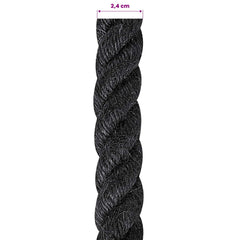 vidaXL Jute Rope 24 mm Black 100% Tossa jute 6