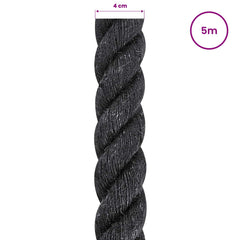 vidaXL Jute Rope 40 mm Black 100% Tossa jute 5