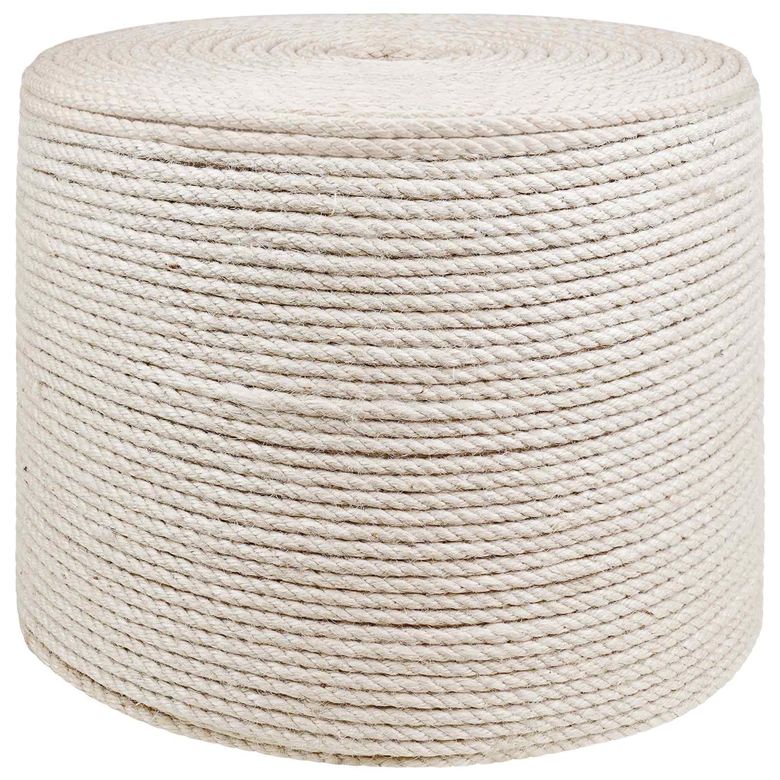 vidaXL Jute Rope 8 mm White 100% Tossa jute 2