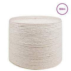 vidaXL Jute Rope 8 mm White 100% Tossa jute 3