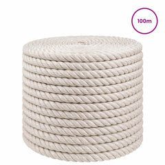 vidaXL Jute Rope 12 mm White 100% Tossa jute 3