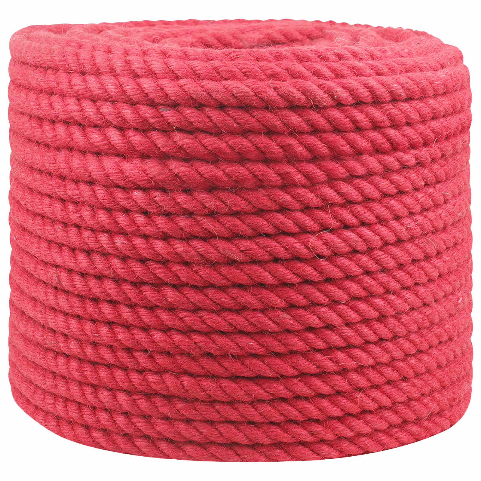 vidaXL Jute Rope 12 mm Red 100% Tossa jute 2