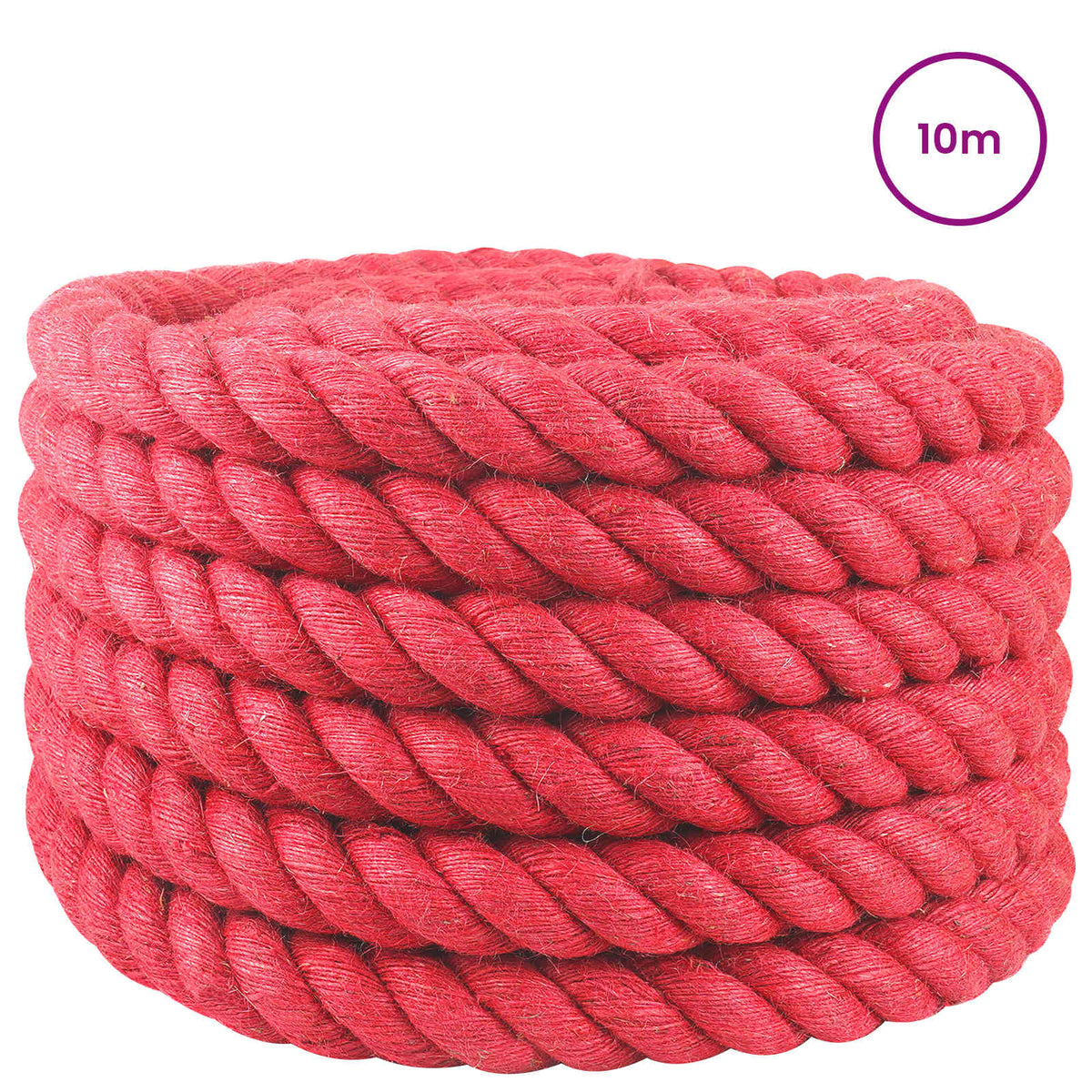 Jute Rope 100% Tossa Jute Red