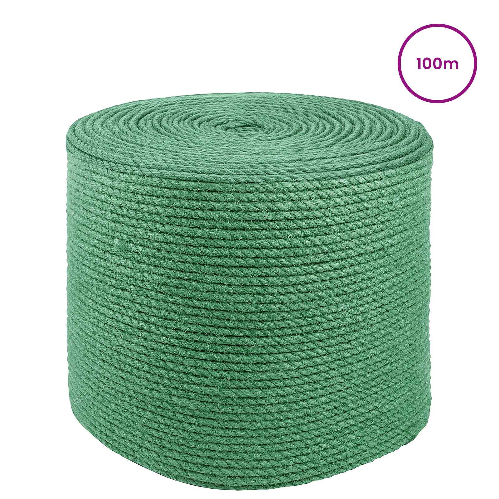 vidaXL 10 pcs 2 mm Green 100% Tossa jute 3